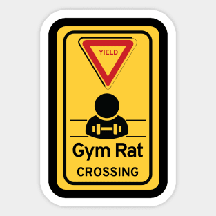 Yield Gym Rat crossing Sticker